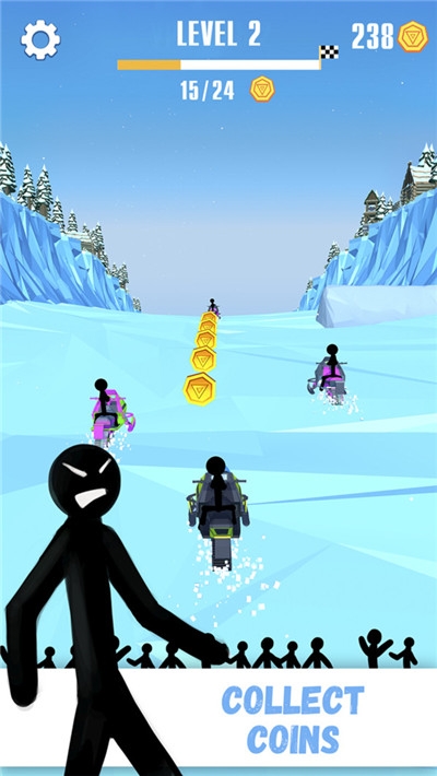 火柴人雪橇赛截图1