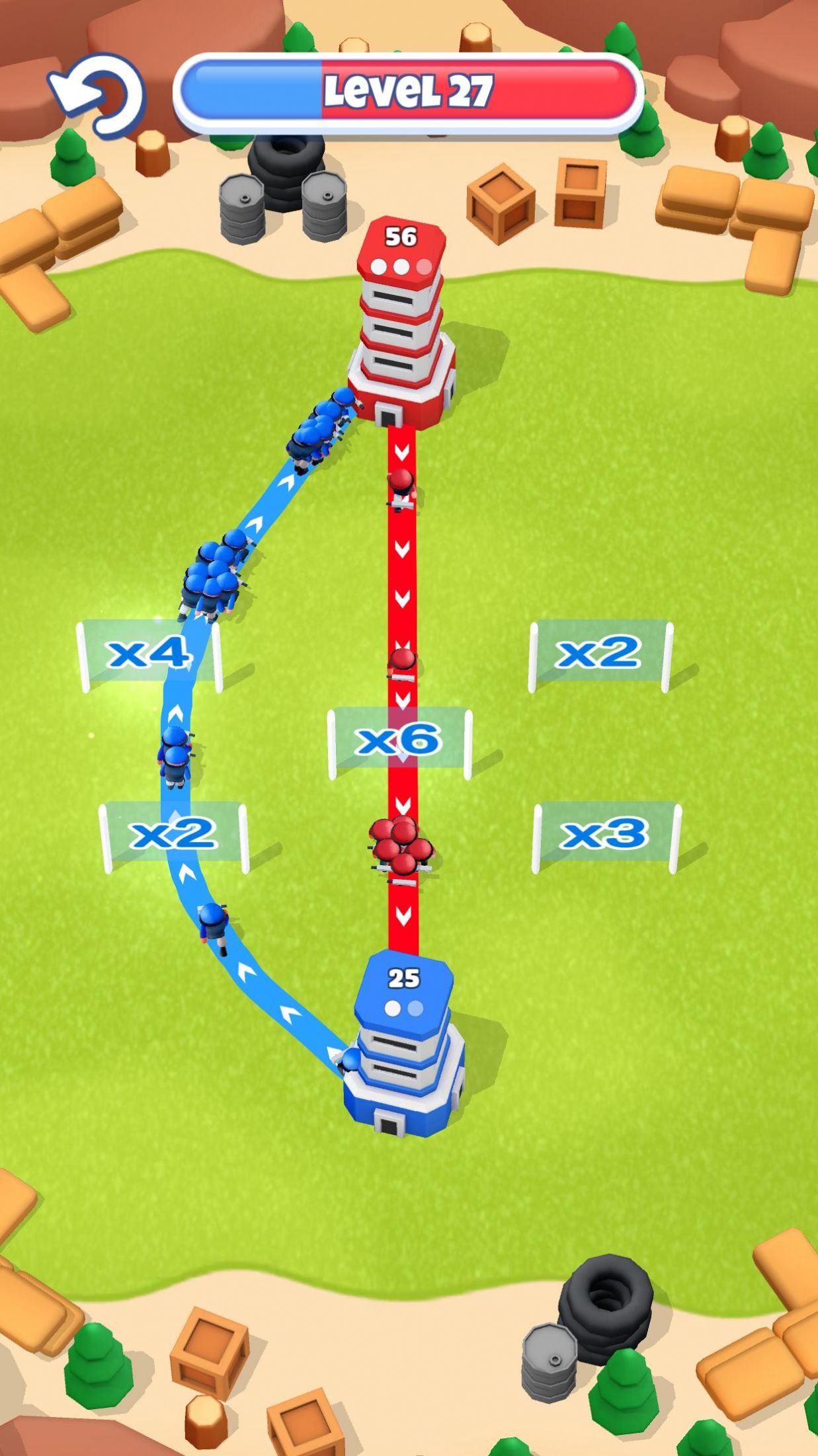 红蓝军对抗演练游戏官方版(Tower War) 截图1