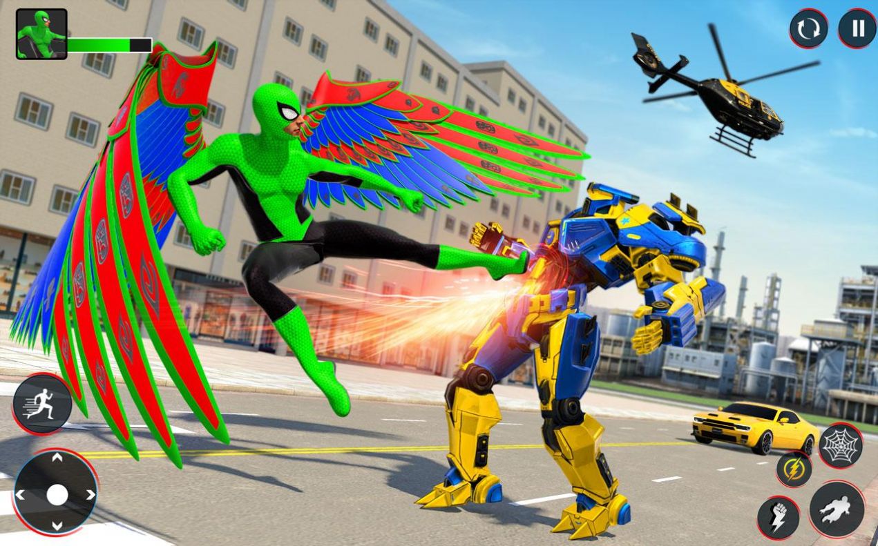 飞行机器人英雄救援游戏官方版(Flying Robot Hero Rescue Games) 截图0