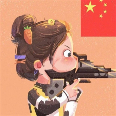 杨倩卡通漫画头像高清无水印图片