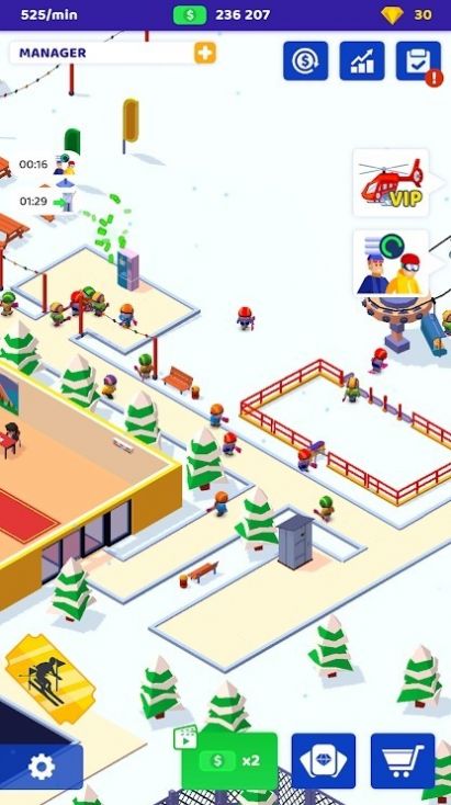空闲滑雪大亨游戏安卓版 截图0