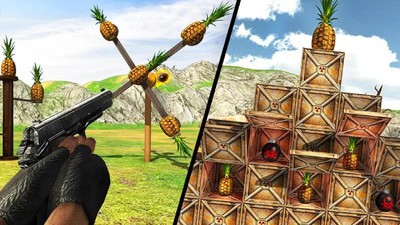 菠萝射击3D截图1