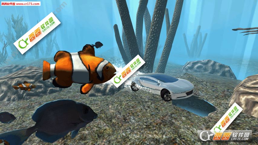Flying Submarine Car Simulator(3合1汽车无限金币2018最新版)截图0