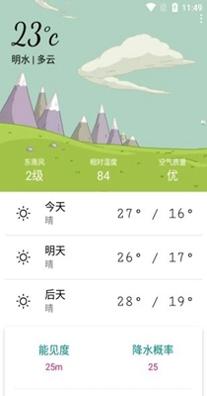 明日天气截图0