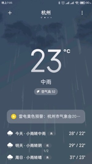 MIUI12天气 版本：v12.2.0.2