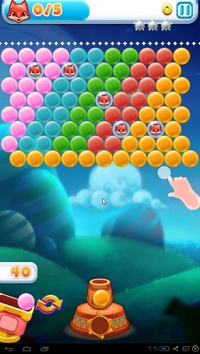小狐狸泡泡陀螺游戏官方版（Little Fox Bubble Spinner） 截图0