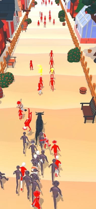 公牛运行模拟器游戏官方版（Bull Run Simulator） 截图2