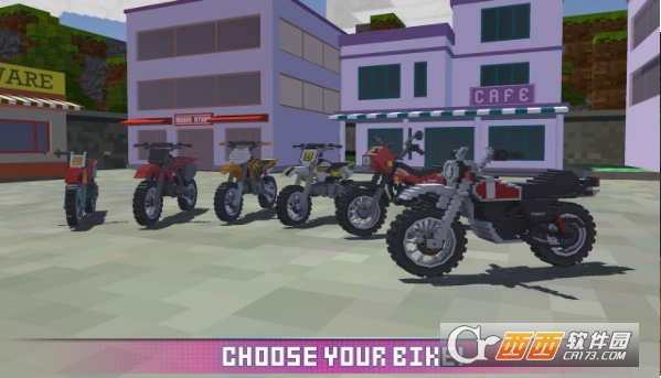 Blocky Moto Bike SIM 2017(模拟方块摩托车)截图0