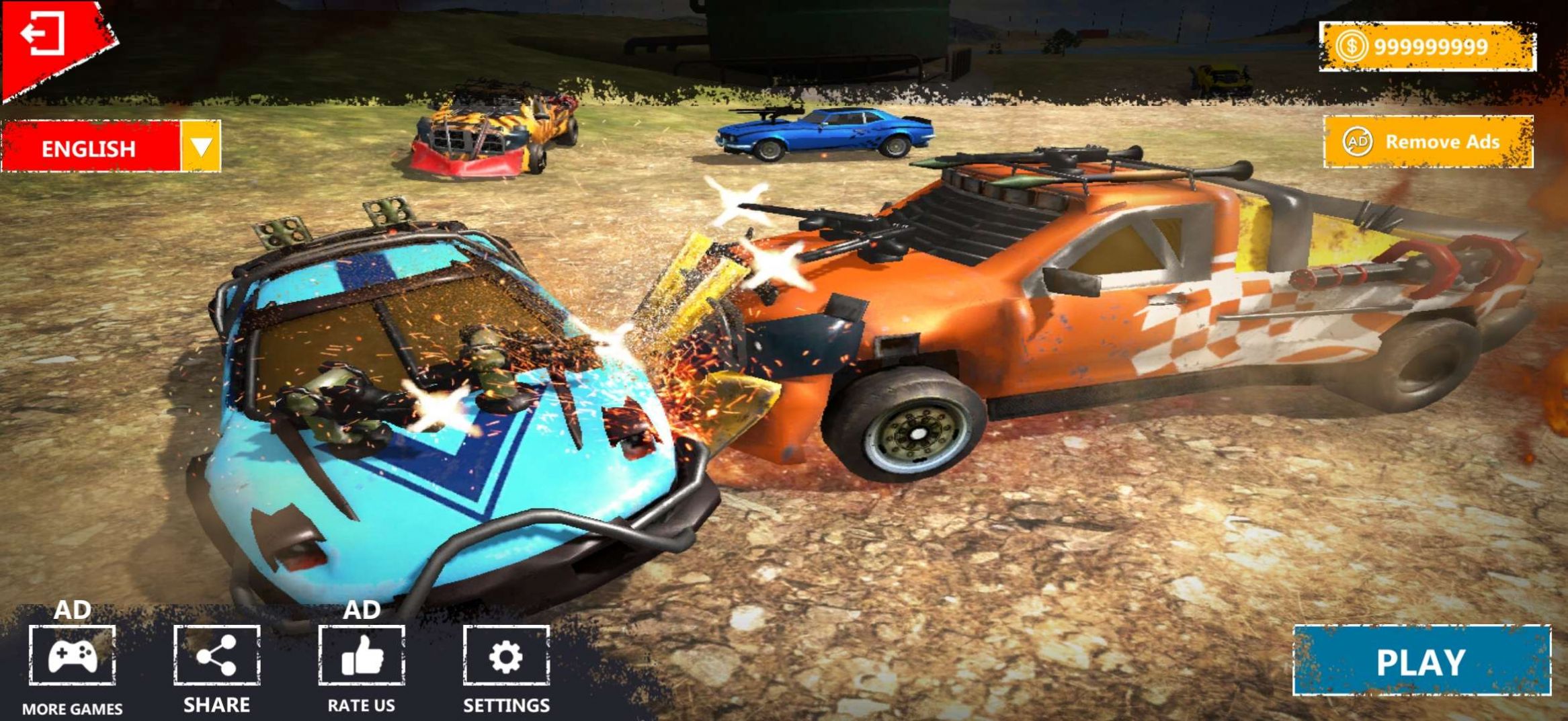 金属狂怒汽车狂游戏中文版(Metal Rage Car Madness)图片1