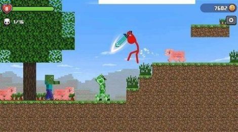 弓箭手战斗探索游戏中文版（Stickman vs Craftman）图片1