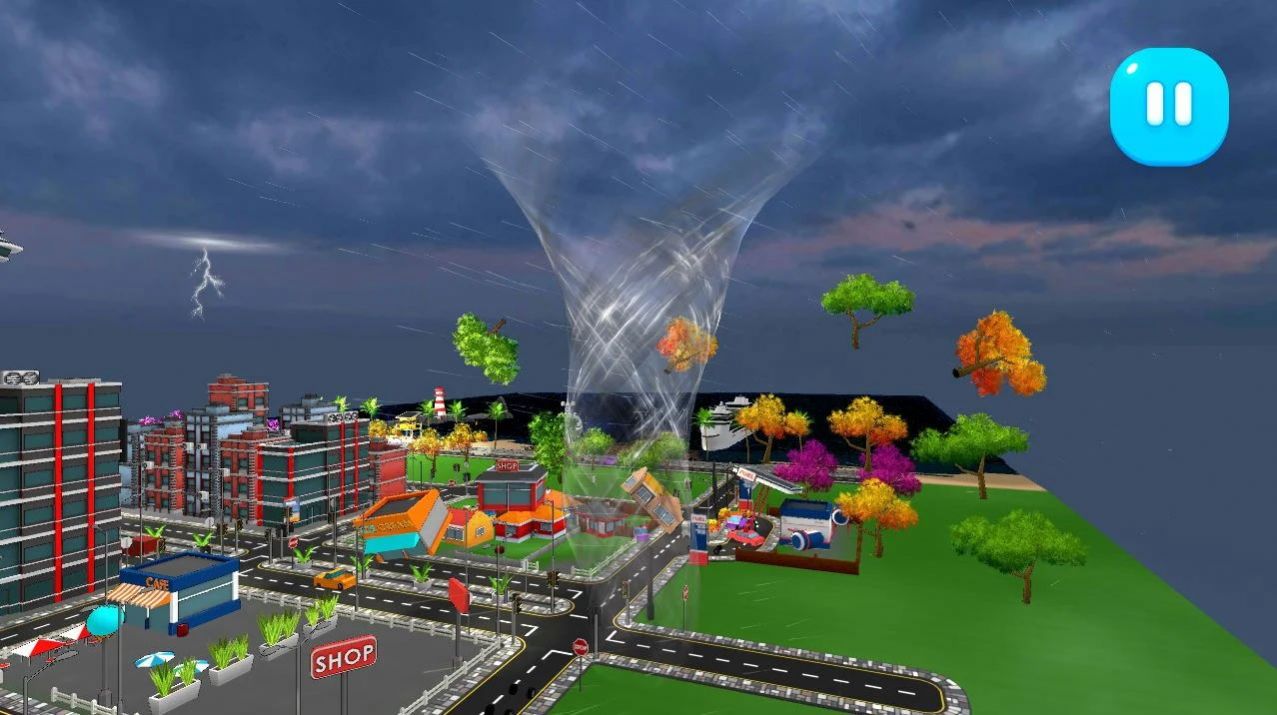 龙卷风破坏城市游戏最新版(Tornado Rain and Thunder)图片1