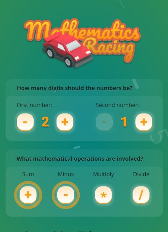 儿童数学竞赛游戏中文版（Math Race） 截图1