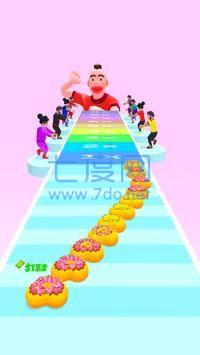甜甜圈堆栈跑酷比赛3D截图2