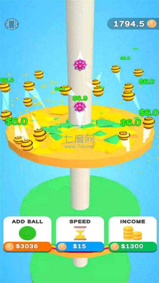 空闲球挖掘游戏