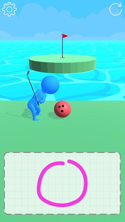 绘画高尔夫游戏官方版（Draw Golf）图片1