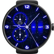 Neon Blue Watch Face