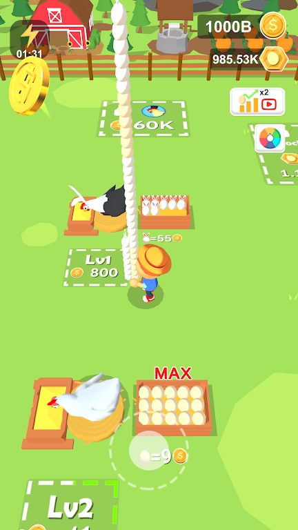 鸡蛋农场大亨游戏官方版（Egg Farm Tycoon） 截图1
