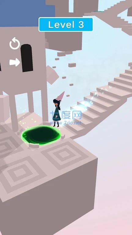 点击下楼梯