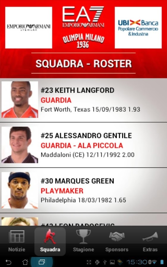 EA7 Olimpia Milano 版本：2.2.1