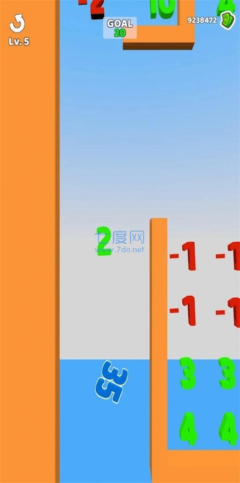 上升的数字3D游戏截图1