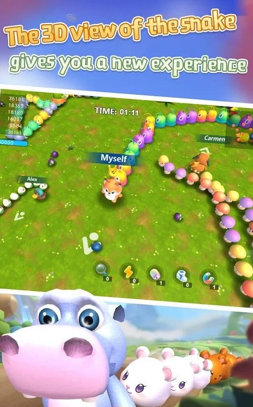 3D蛇蛇乱斗场游戏中文版（Slither 3D - Snake.io）图片1