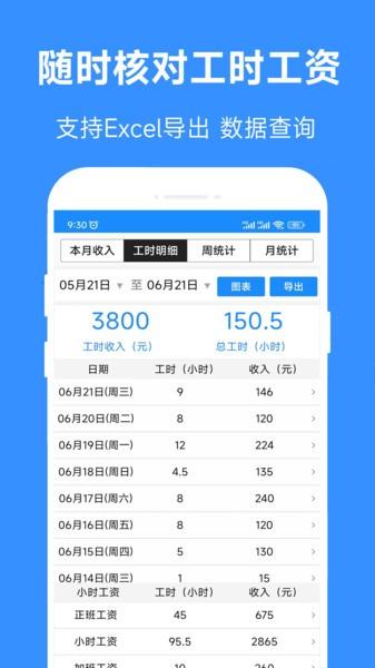 小时工工时记2024图片